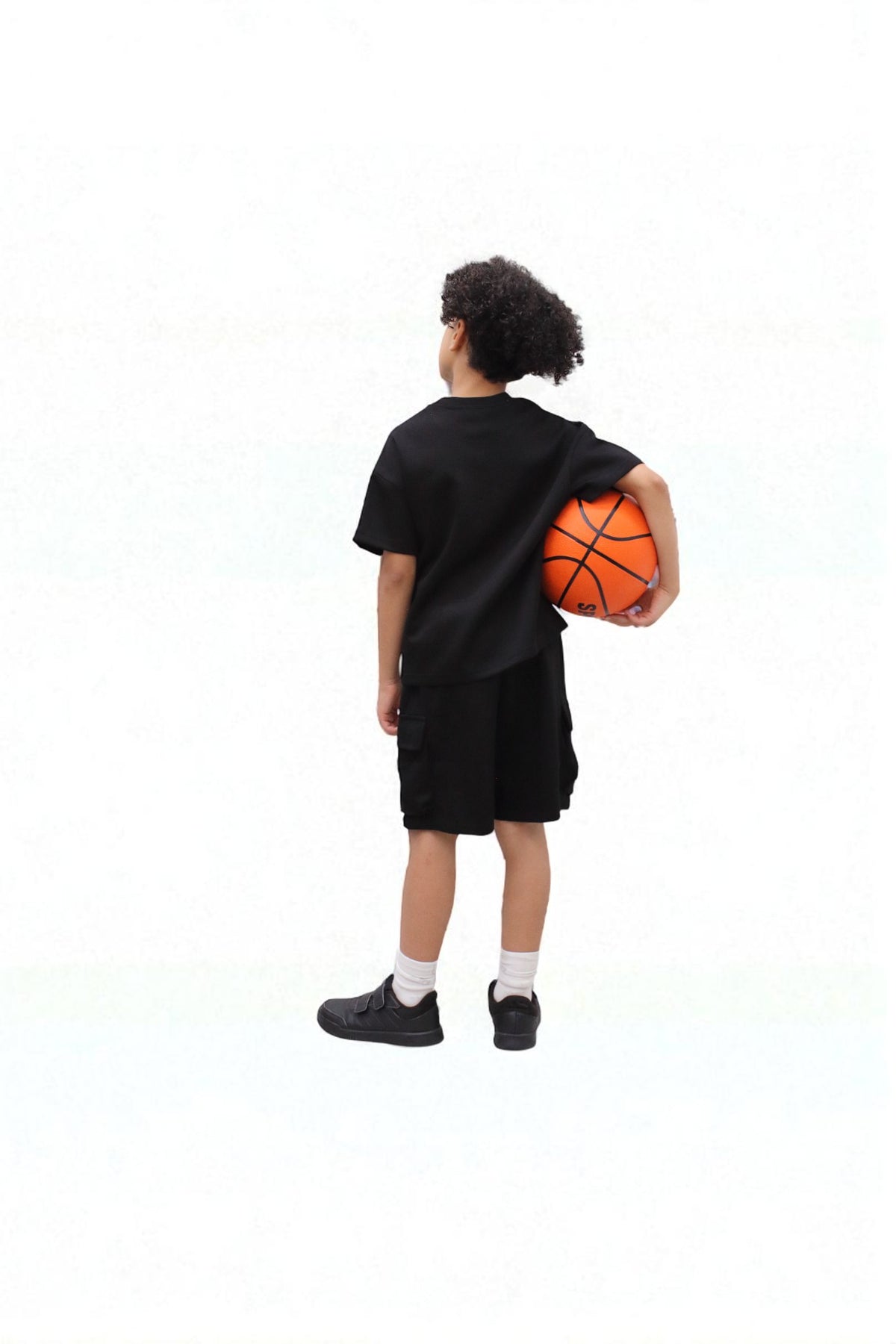 Miles Set  Cargo Pocket Luxury Short Set- CF24-2-113B in Black